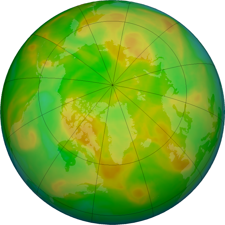 Arctic ozone map for 22 May 2016